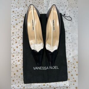 Vanessa Noel Genuine Leather Black Women's Shoes